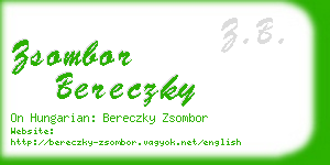 zsombor bereczky business card